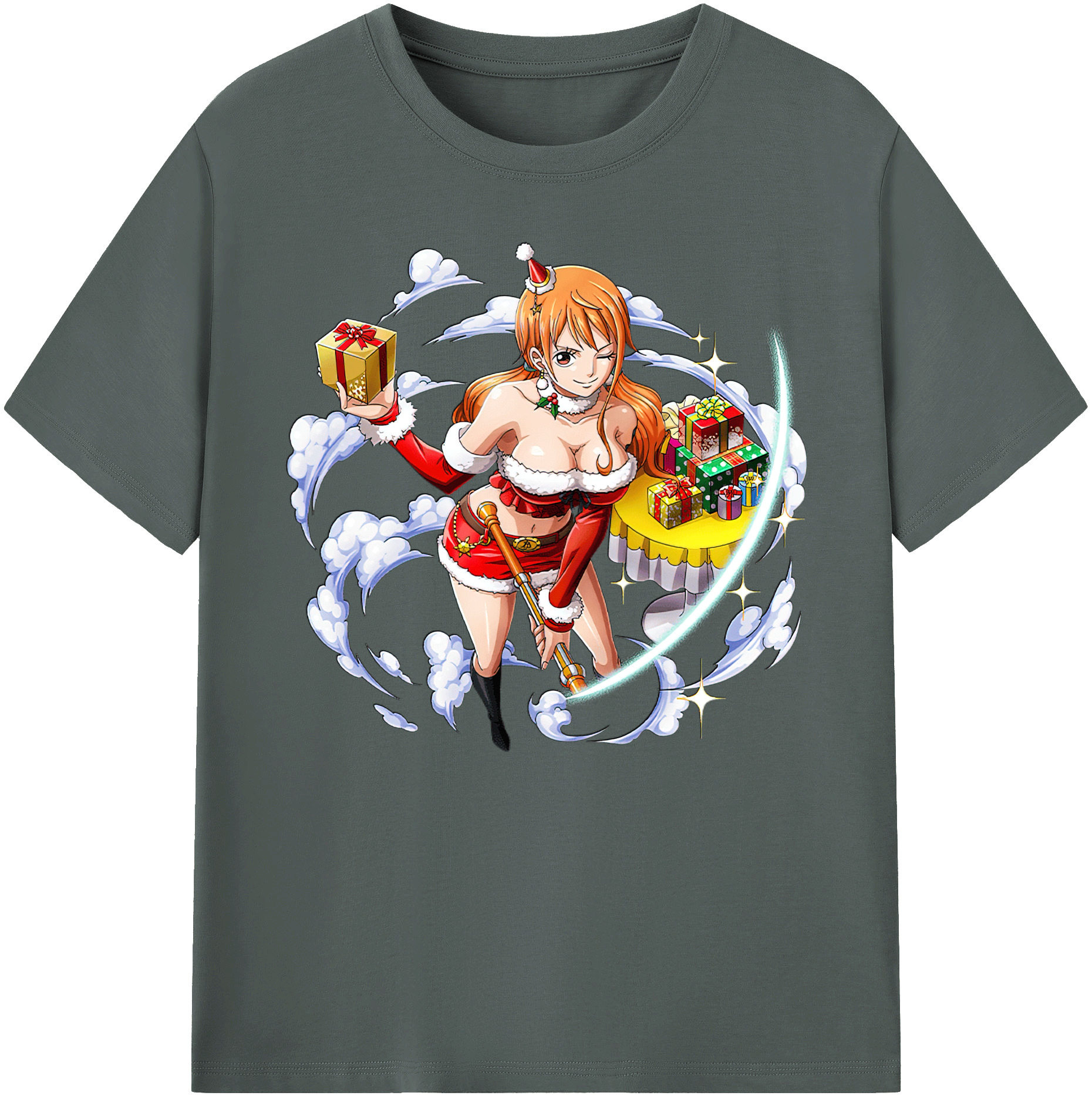 （画像用） ワンピース ナミ ONE PIECE Nami 綿100％ メンズ半袖Tシャツ｜肌触りやわらか＆通気性